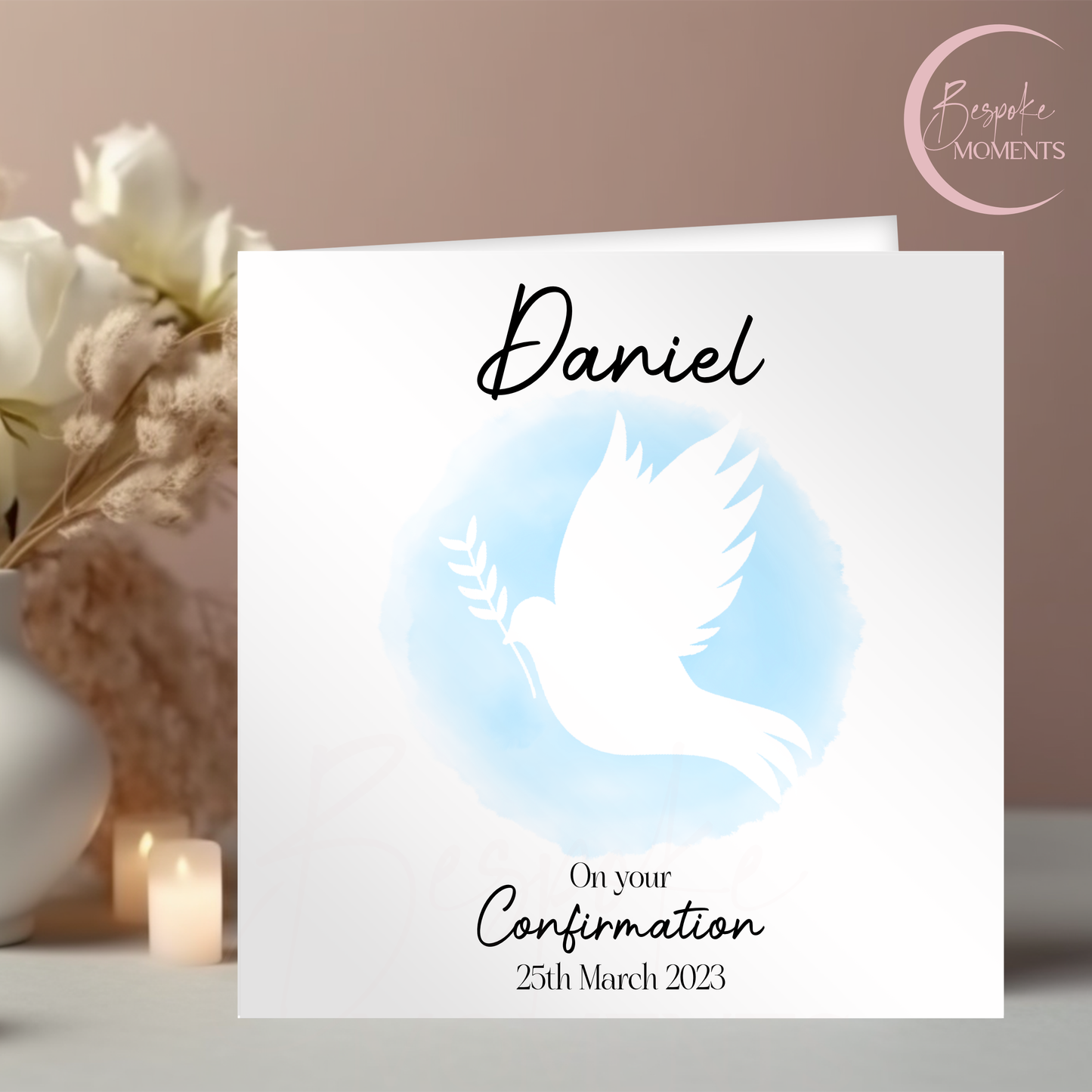 Heavenly Wings: A Personalised Confirmation Card