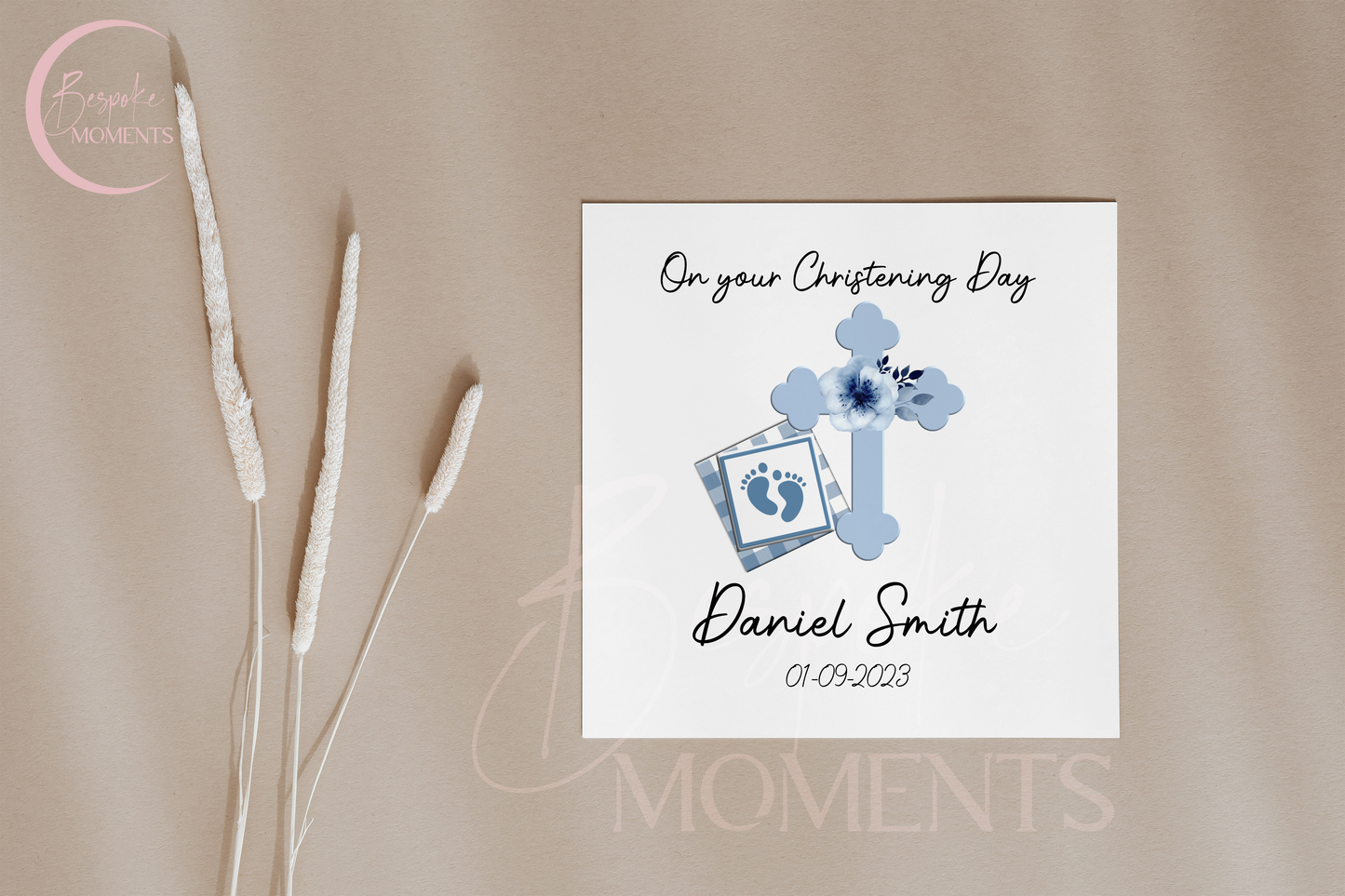 Blessed Beginnings: A Personalised Christening Card