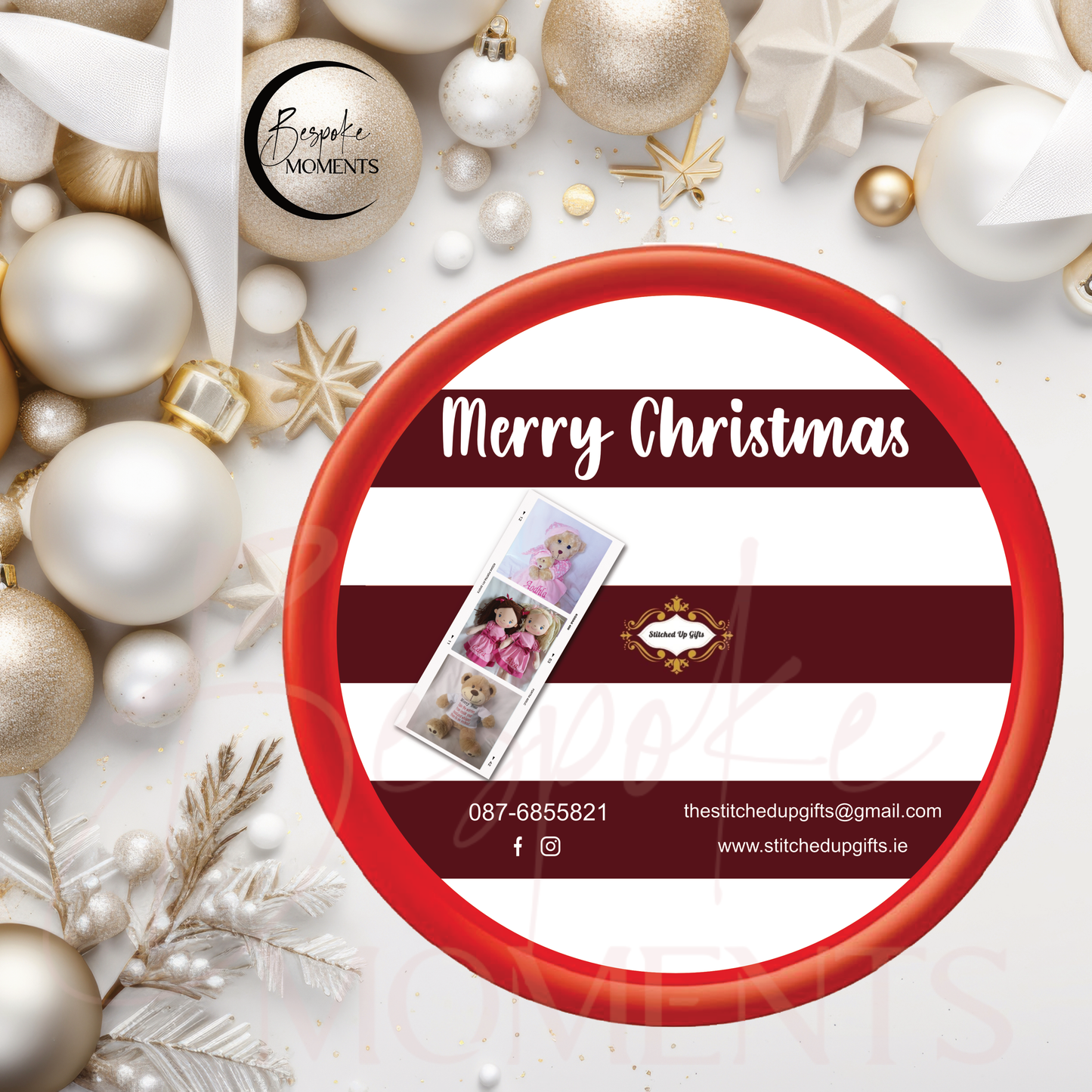 Custom Business Chocolate Tub Stickers (10 Pack) – Personalised with Logo & Branding