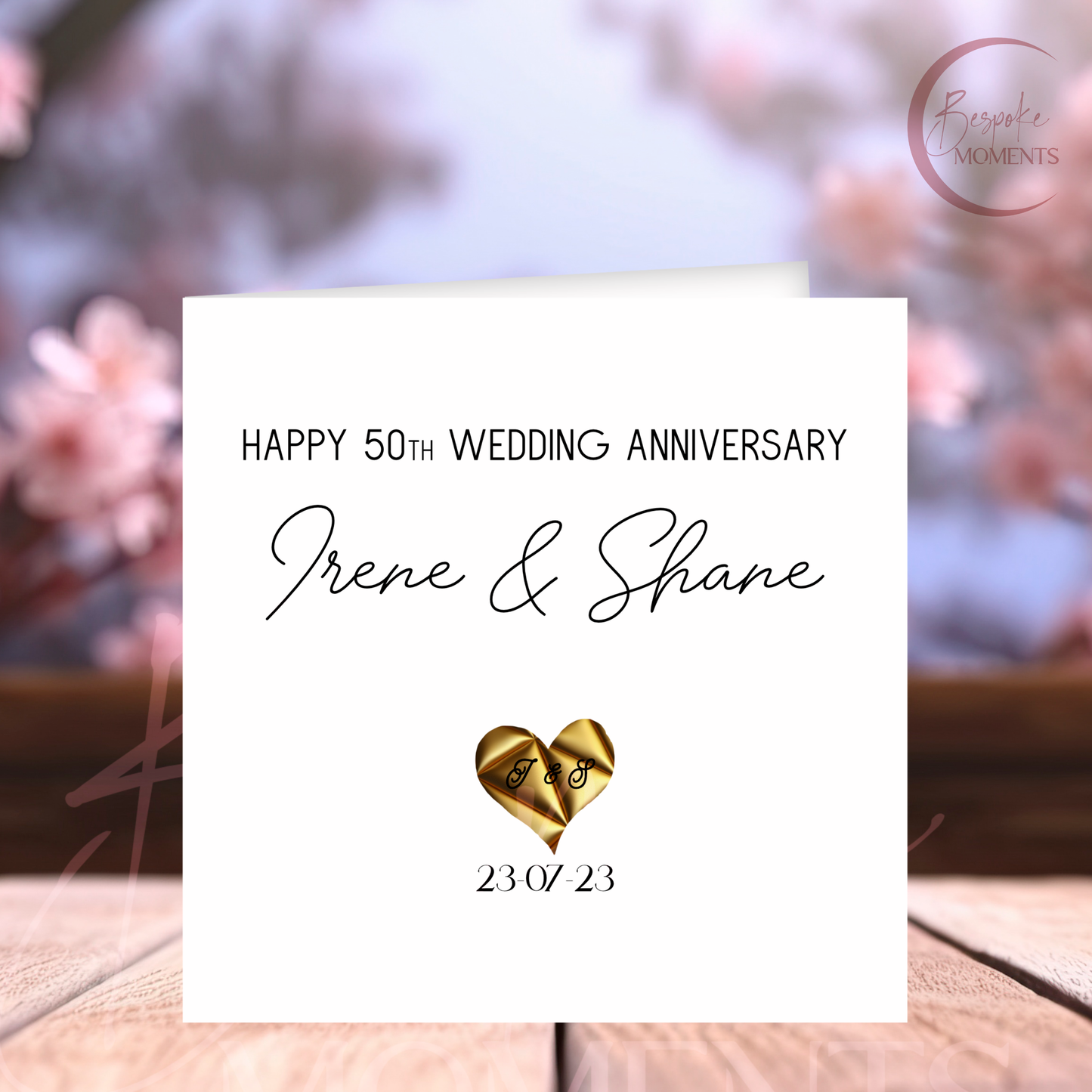 Golden Forever : A Personalised 50th Wedding Anniversary Card