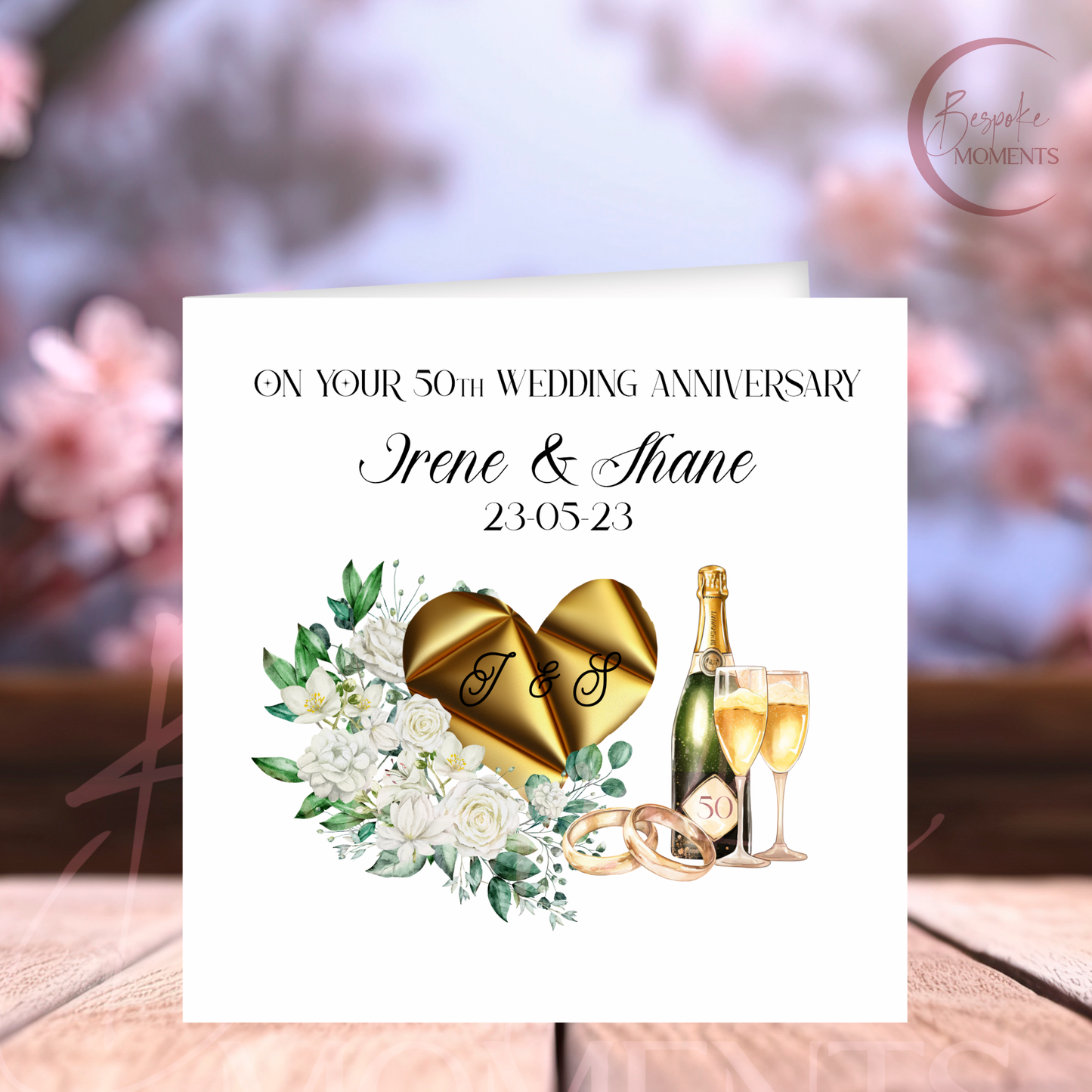Golden Forever : A Personalised 50th Wedding Anniversary Card