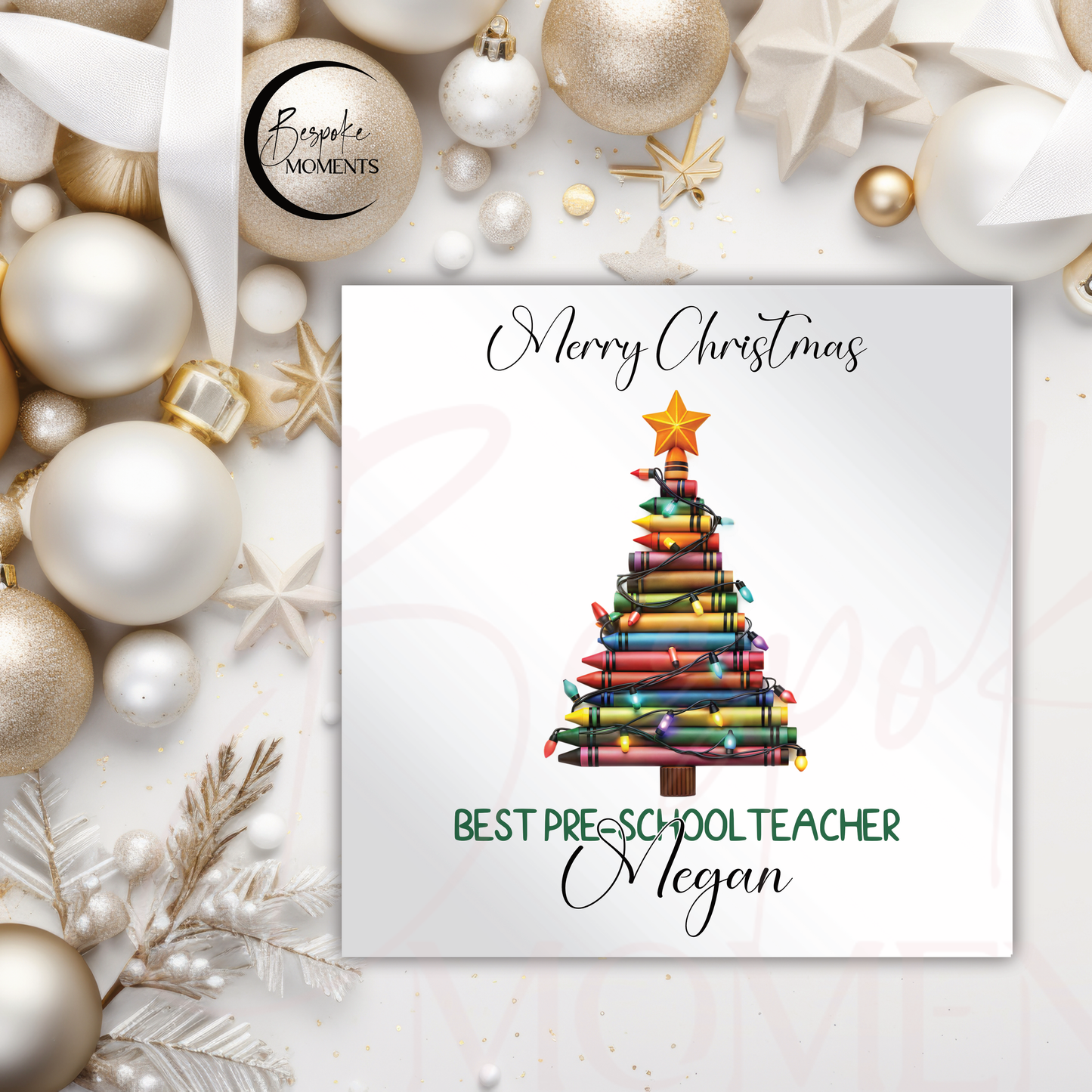 Crayon Tree : A Personalised Christmas Card