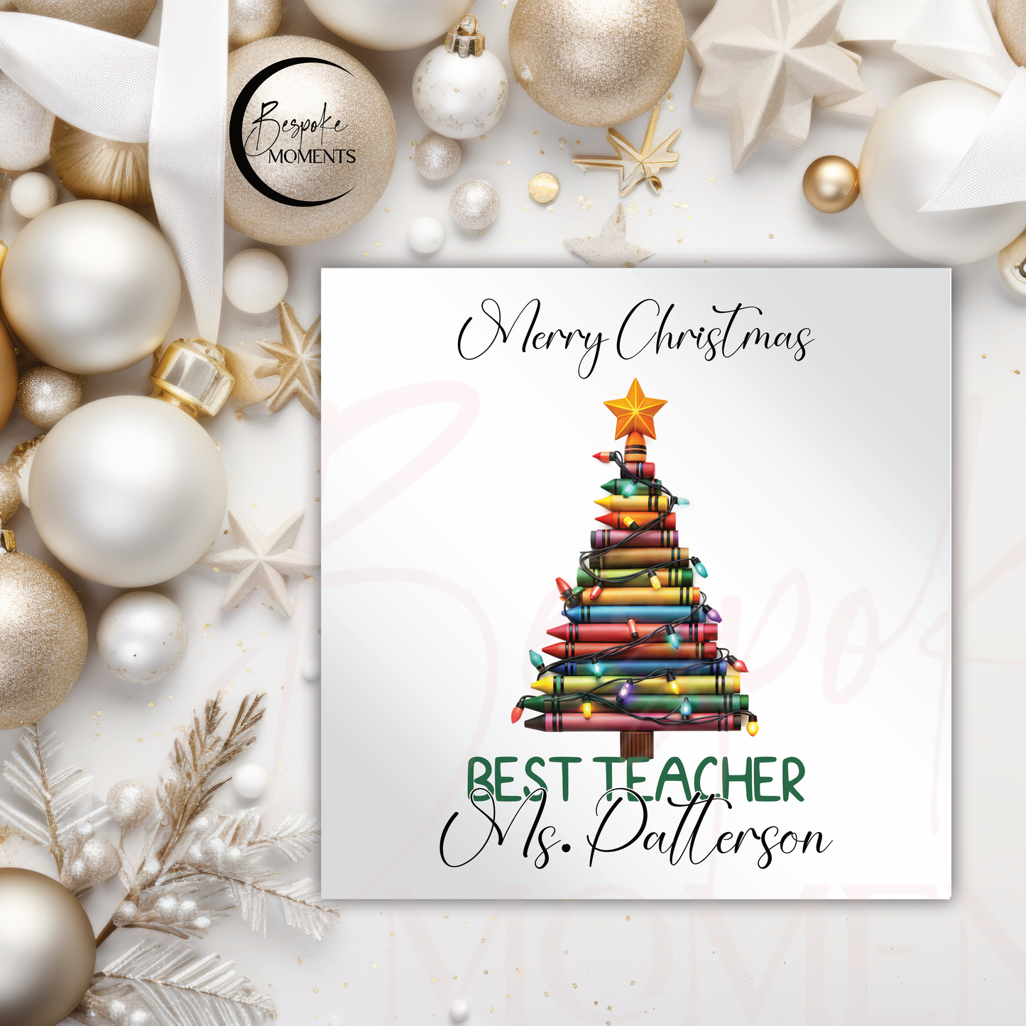Crayon Tree : A Personalised Christmas Card