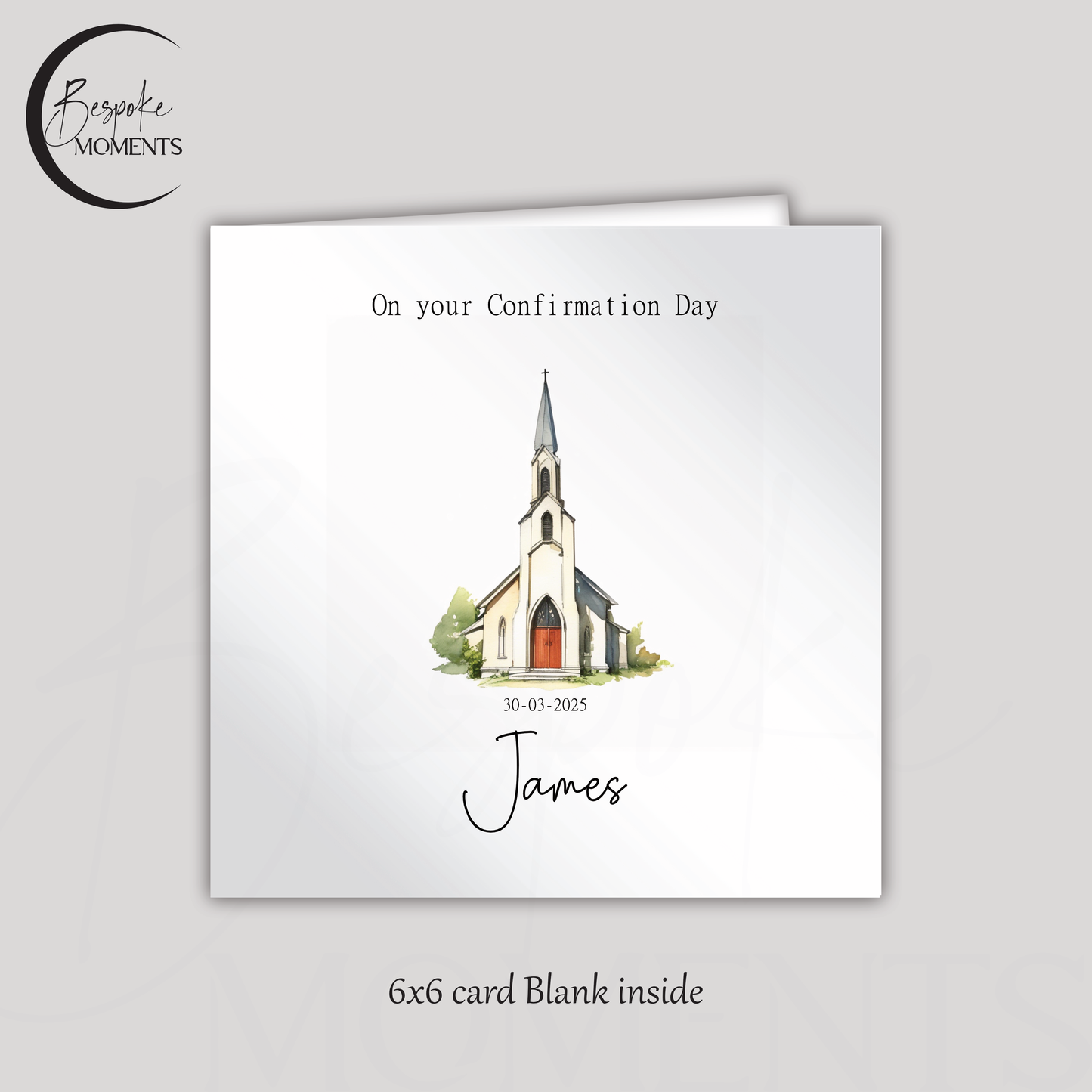 Simple Church Blessings: A Personalised Confirmation Card