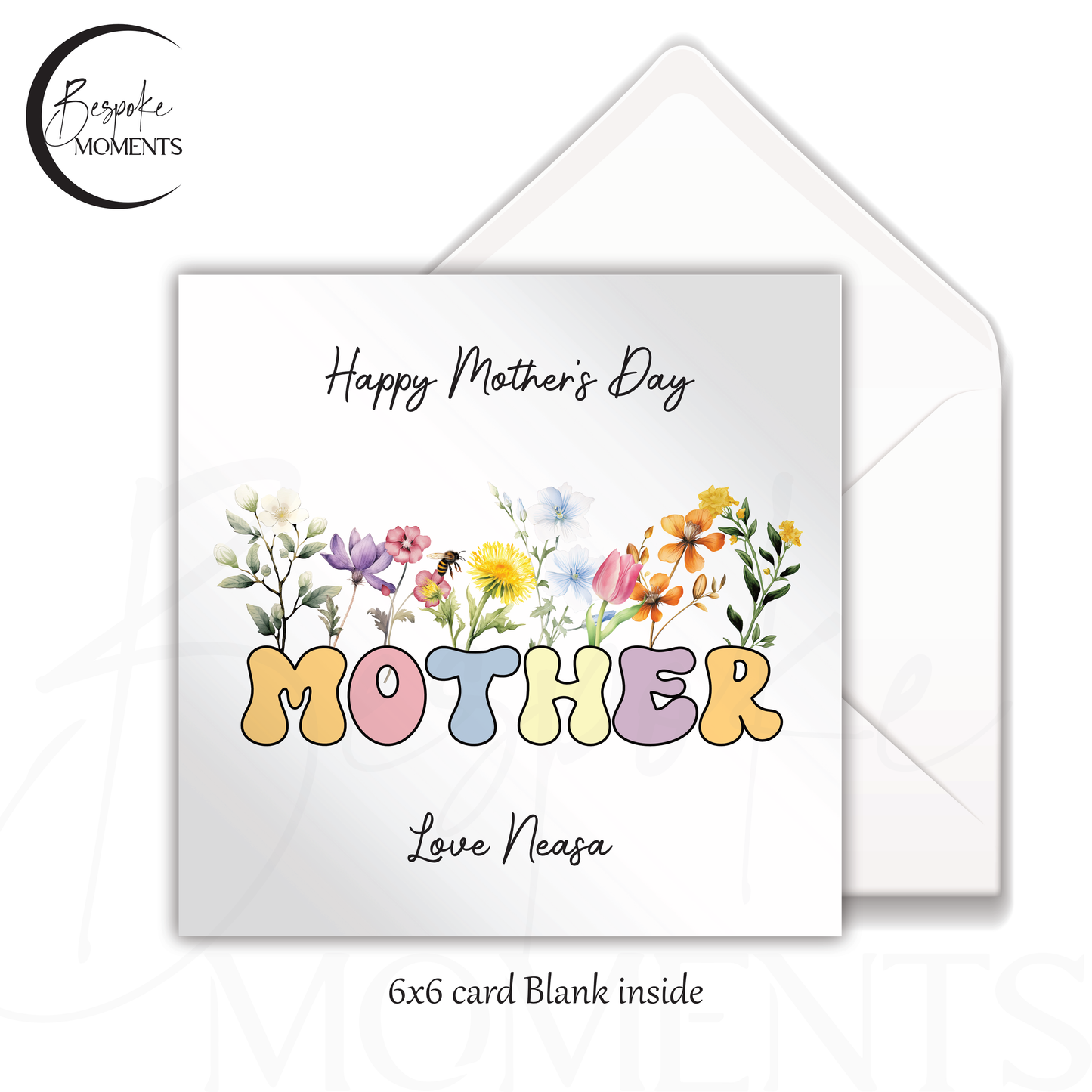 Wildflower Words: A Personalised Mother's Day Card