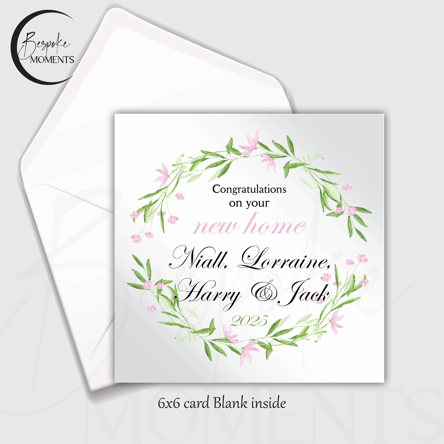 Evergreen Haven: A Personalised New Home Card