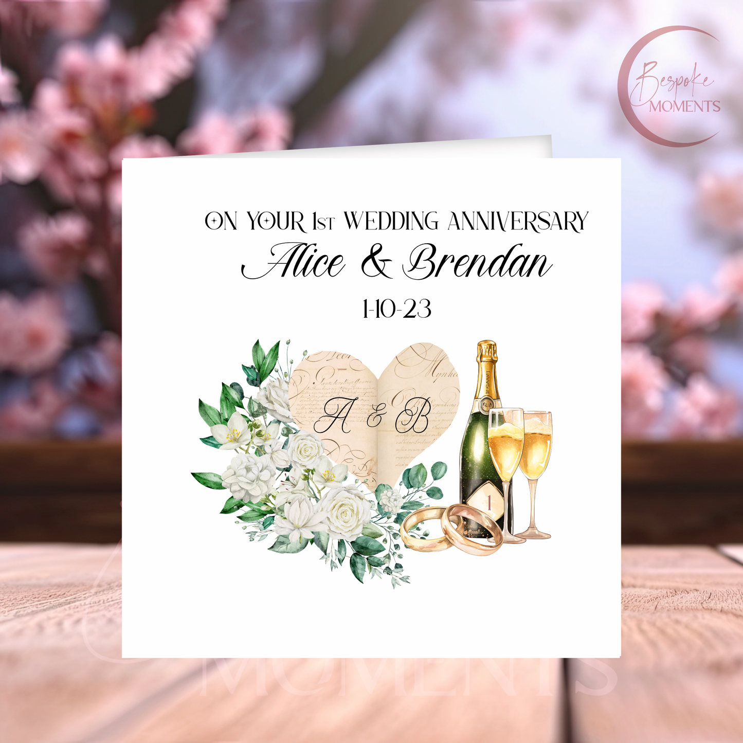 Paper Dreams: A Personalised 1st Wedding Anniversary Card