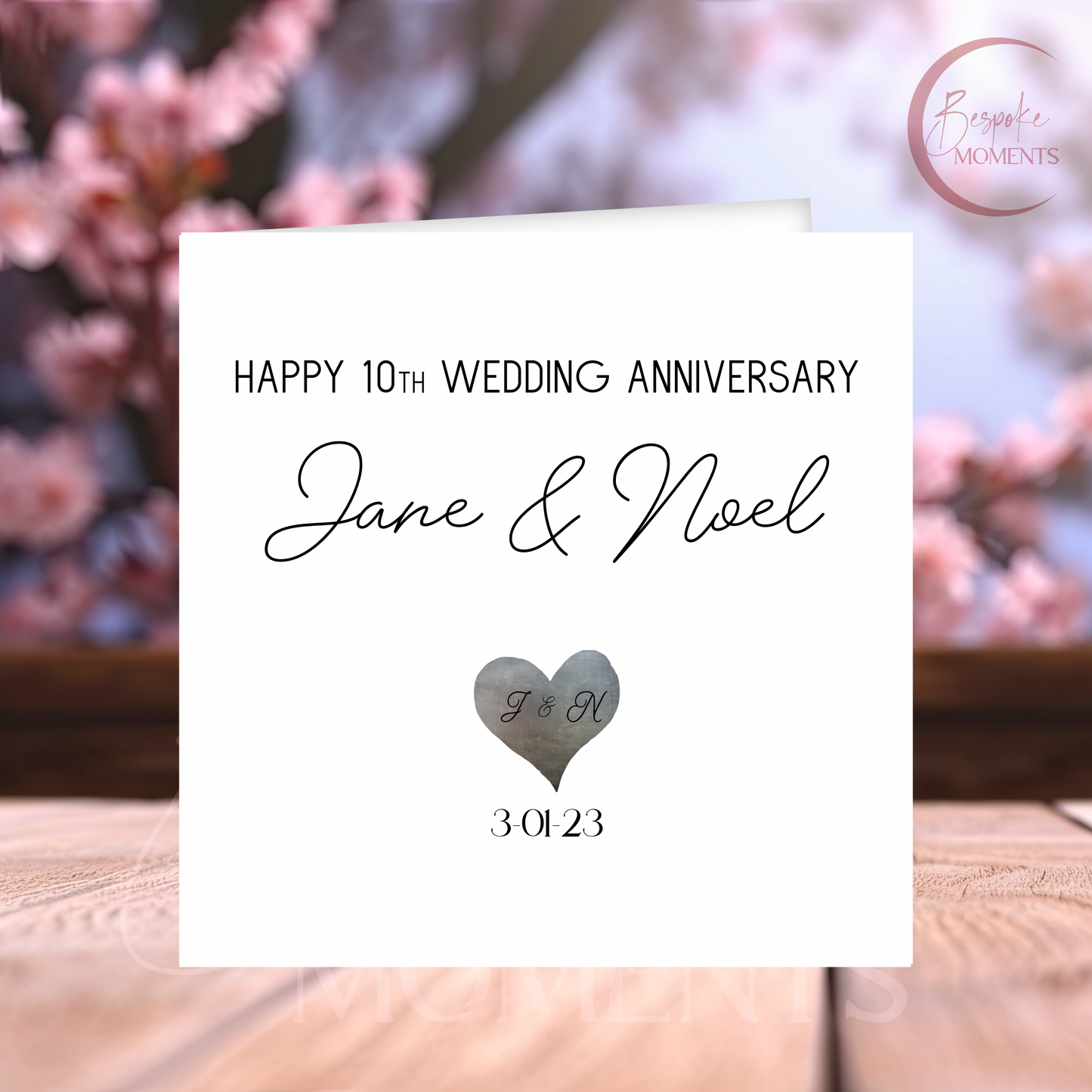 Tin Love: A Personalised 10th Wedding Anniversary Card