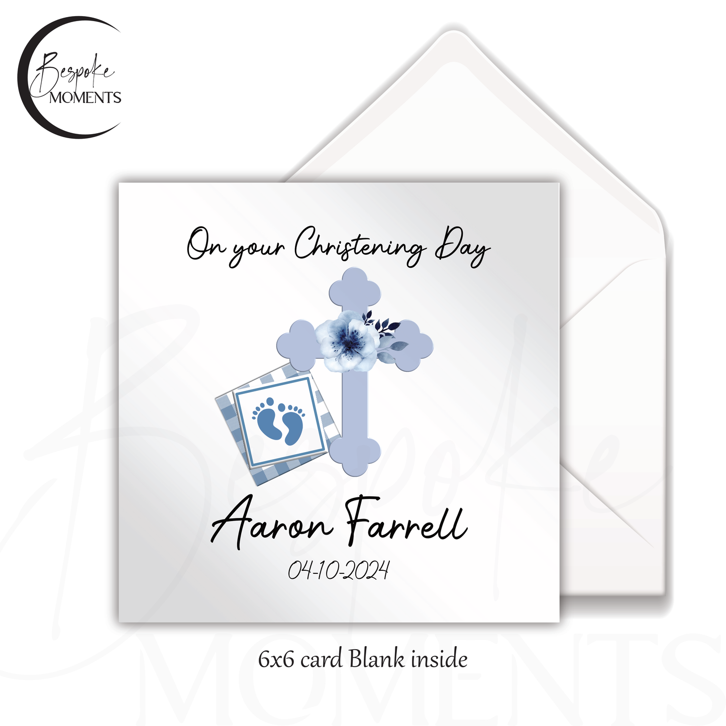 Blessed Beginnings: A Personalised Christening Card