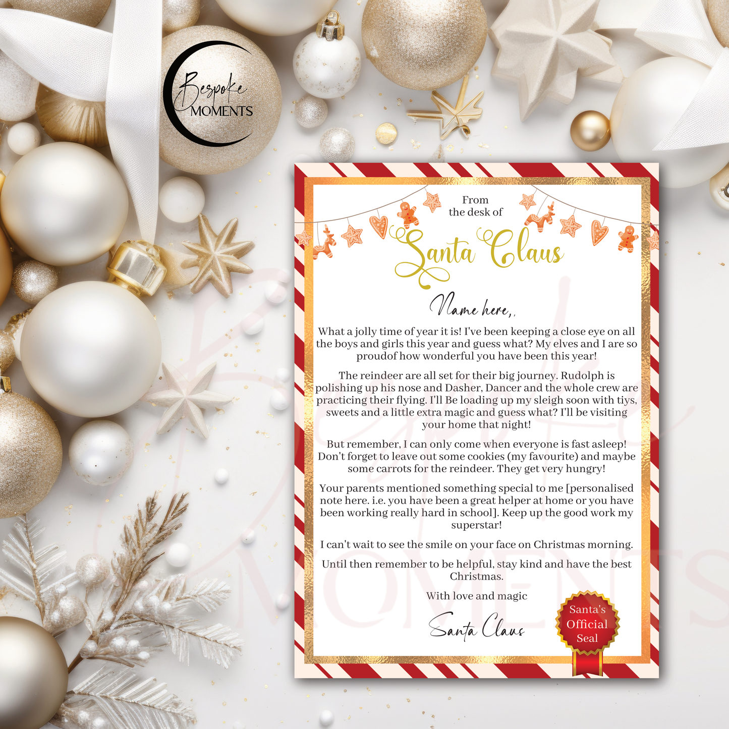 Letter and Nice List Certificate from Santa – Personalised Christmas Letters
