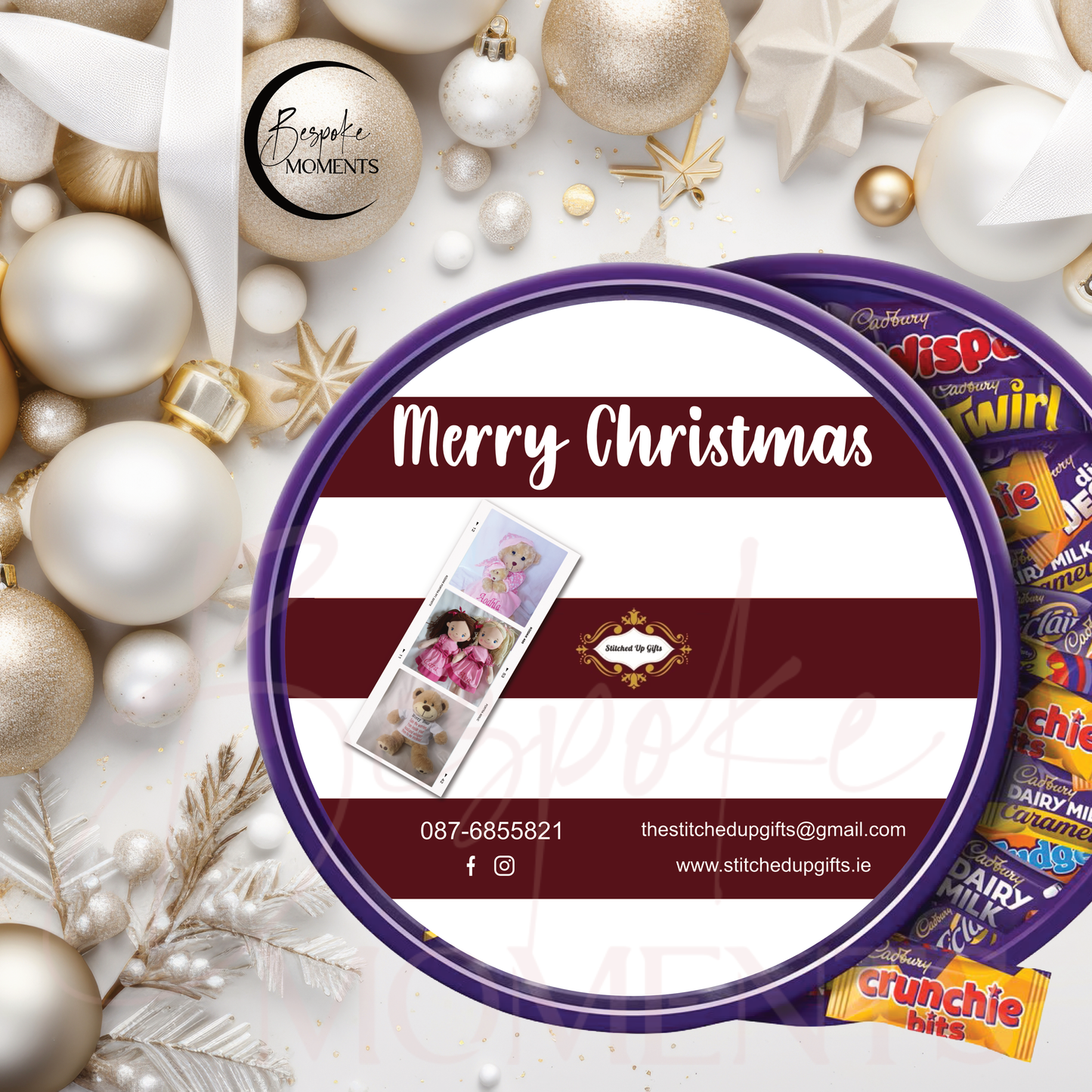Custom Business Chocolate Tub Stickers (10 Pack) – Personalised with Logo & Branding