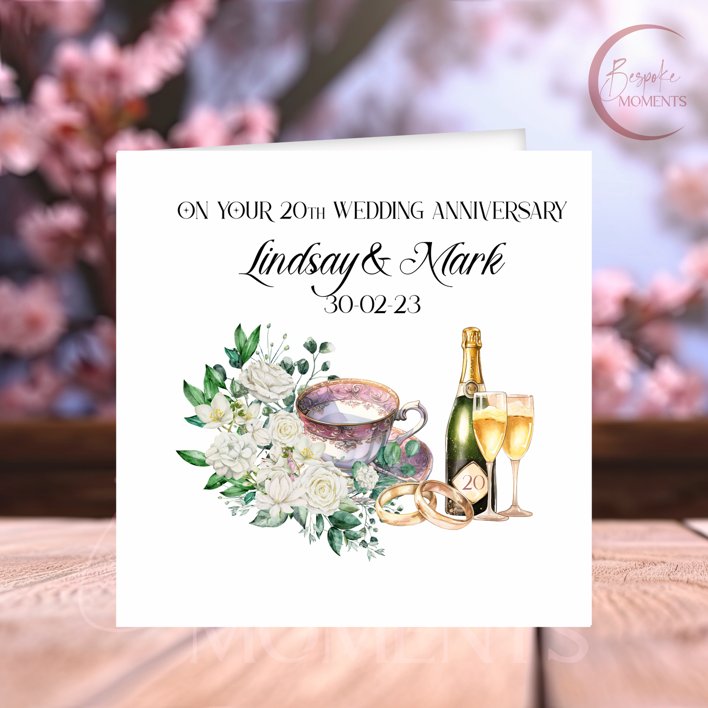 Fine China Love : A Personalised 20th Wedding Anniversary Card