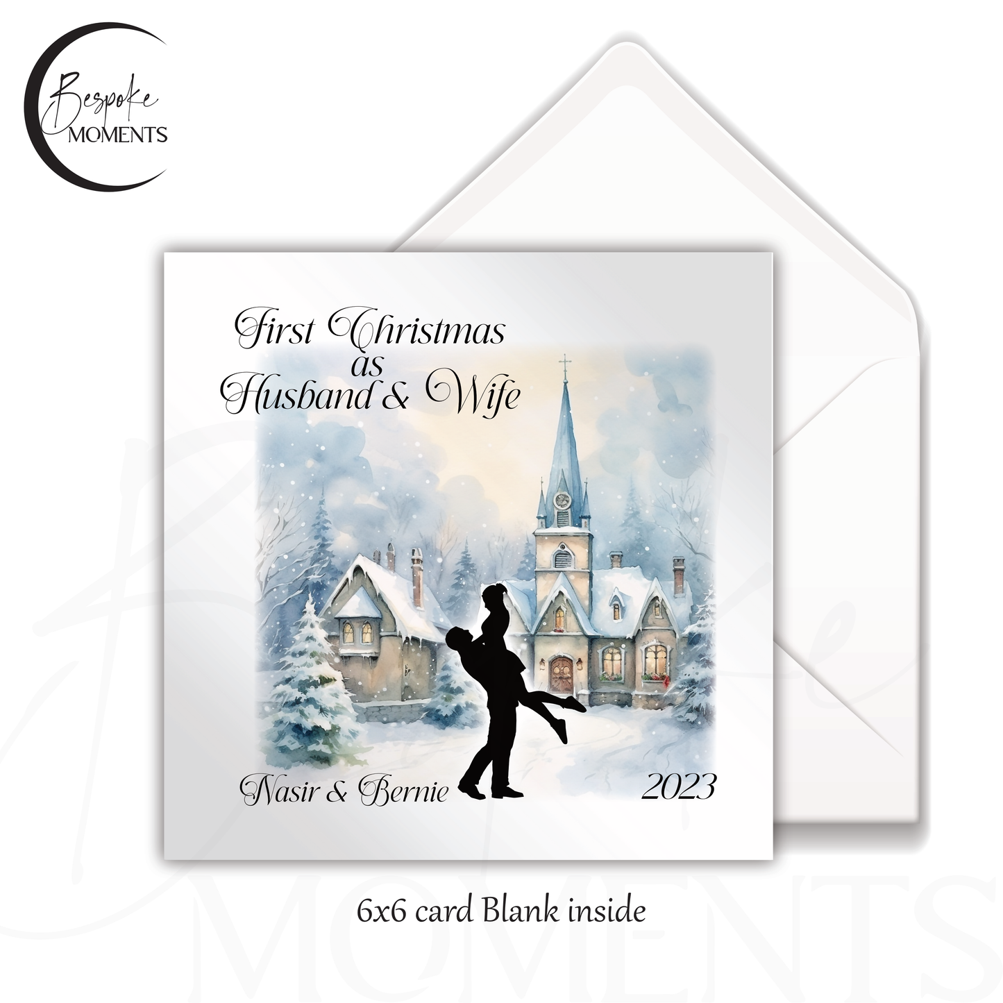 Our First Christmas Together: A Personalised First Christmas as Newlyweds Card