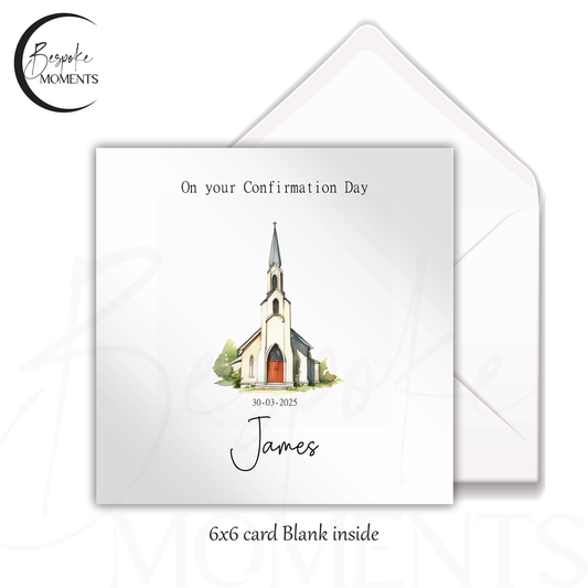 Simple Church Blessings: A Personalised Confirmation Card