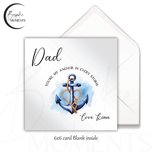 My Anchor: A Personalised Father’s Day Card