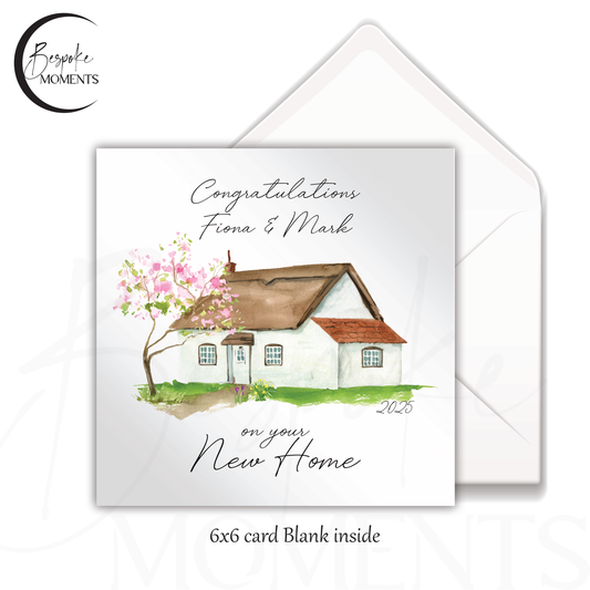 Cosy Cottage: A Personalised New Home Card