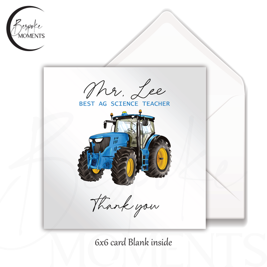 Secondary School Teachers: A Personalised Thank You Card