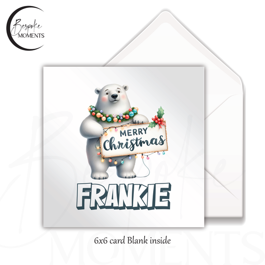 Festive Polar Bear : A Personalised Christmas Card
