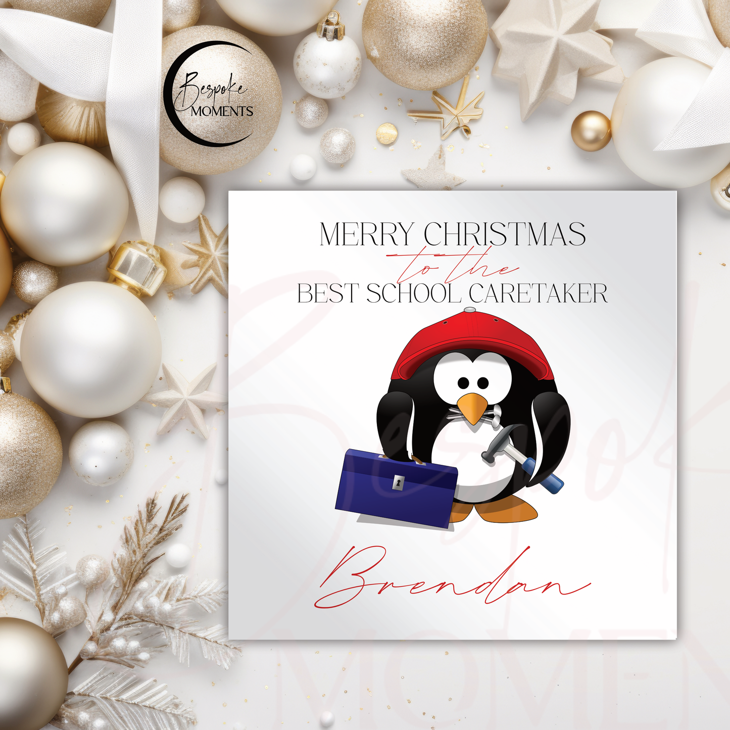 Season's Greetings to Our School Caretaker: A Personalised Christmas Card