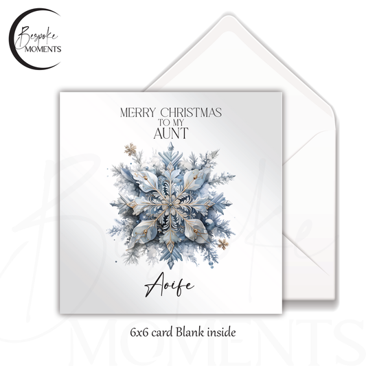 Snowflake Wonder : A Personalised Christmas Card