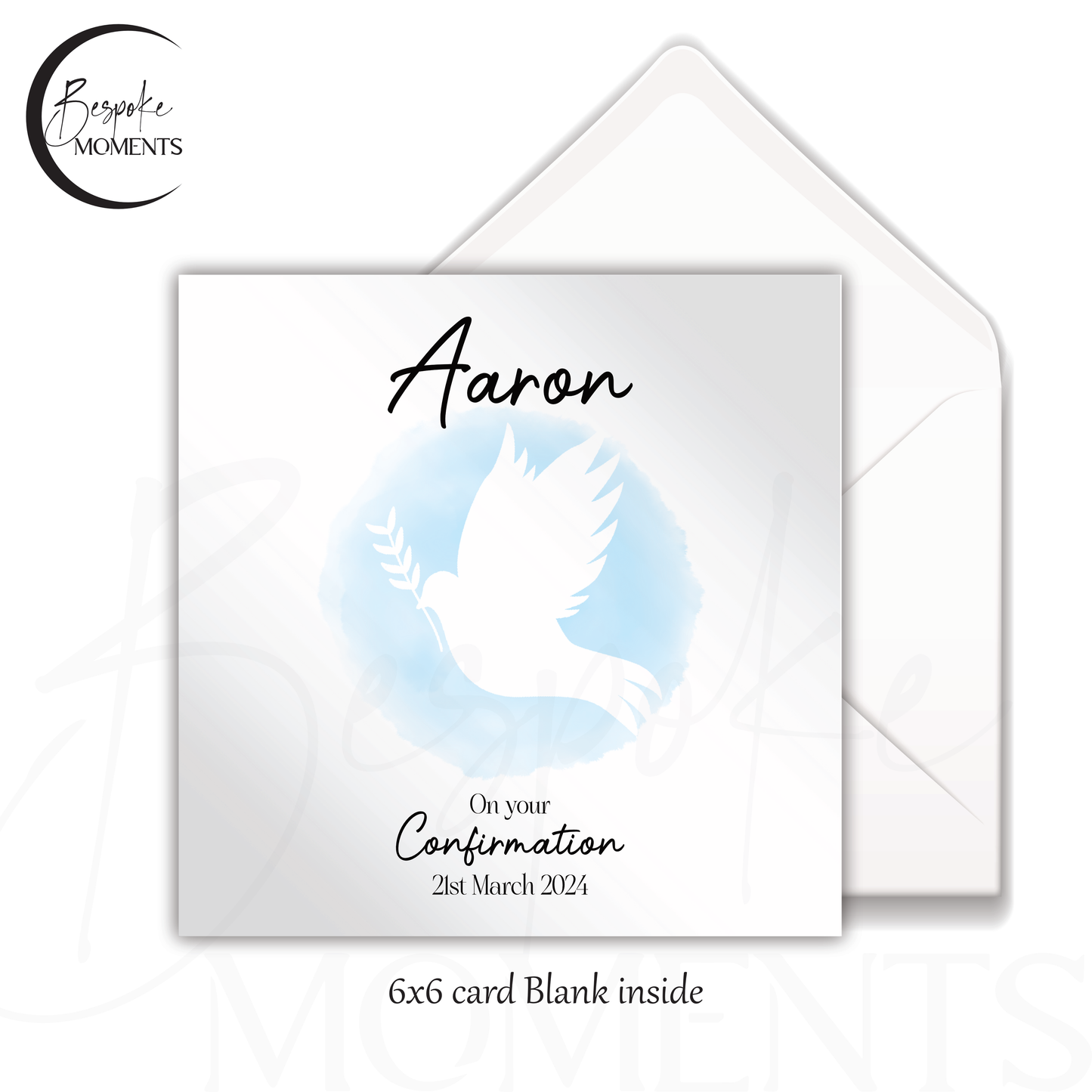 Heavenly Wings: A Personalised Confirmation Card