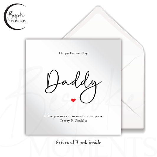 Love Beyond Words: A Personalised Father's Day Card
