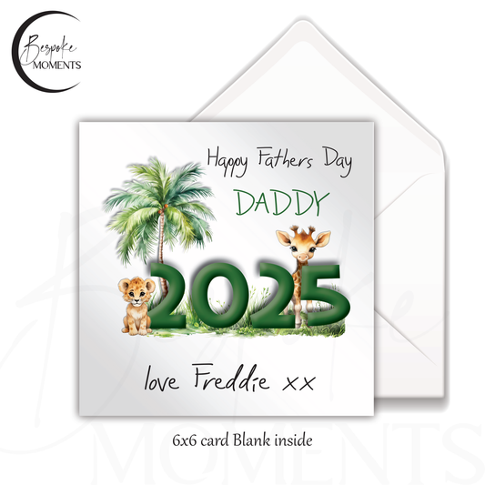 Safari Adventures: A Personalised Father's Day Card
