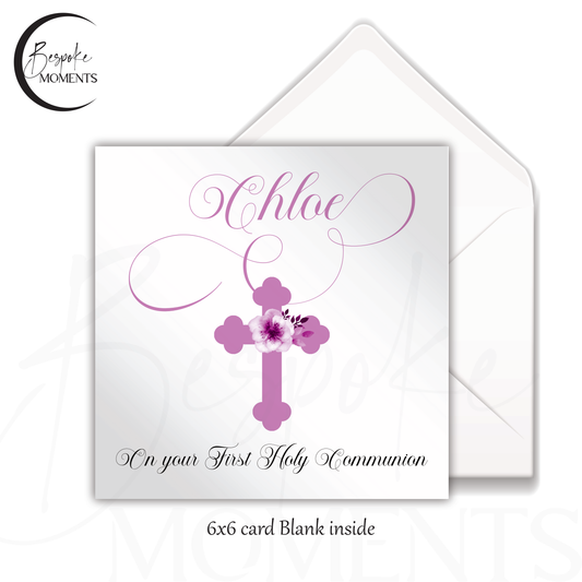 Graceful Blessings: A Personalised First Holy Communion Card
