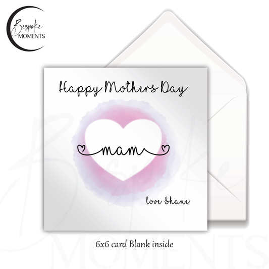 Heartfelt Tribute: A Personalised Mother's Day Card