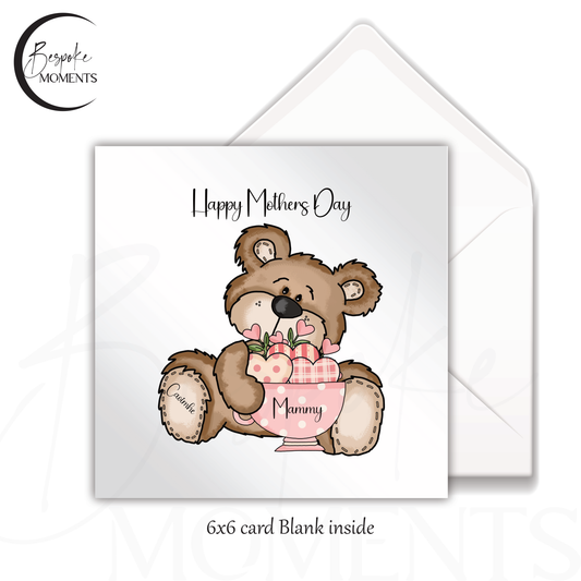 Teddy Hugs: A Personalised Mother's Day Card
