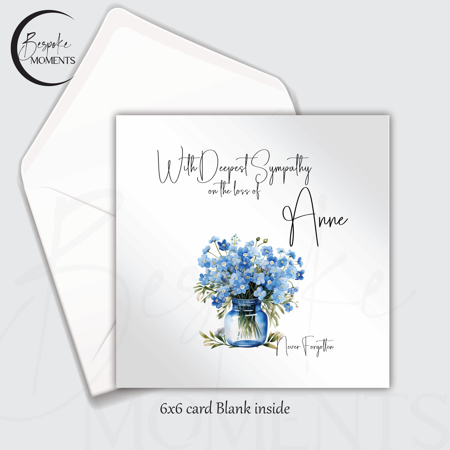Eternal Blooms: A Personalised Sympathy Card