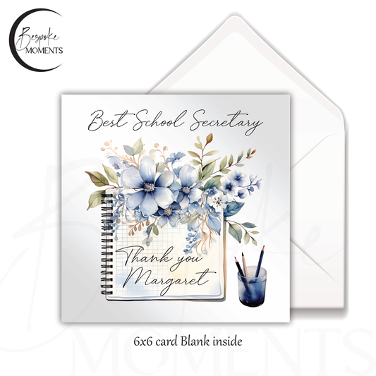 Thank You, Secretary: A Personalised Thank You Card