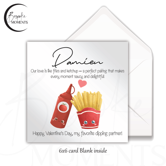 Saucy Love: A Personalised Valentine's Day Card