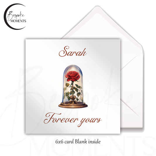 Timeless Rose: A Personalised Valentine's Day Card
