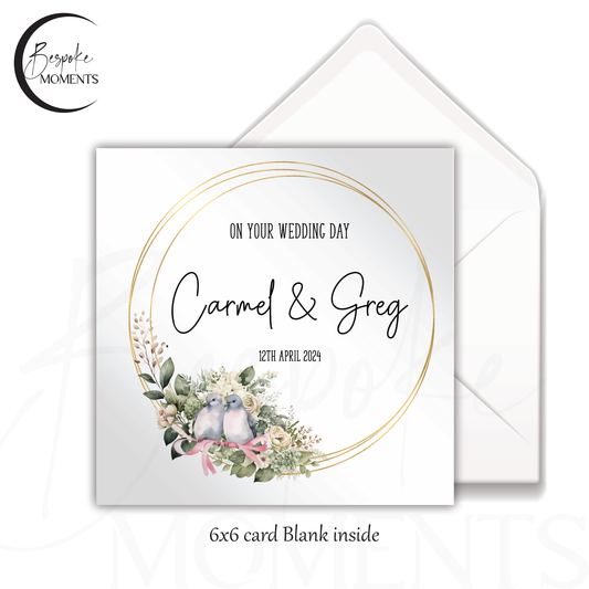 Blossoming Love: A Personalised Wedding Card
