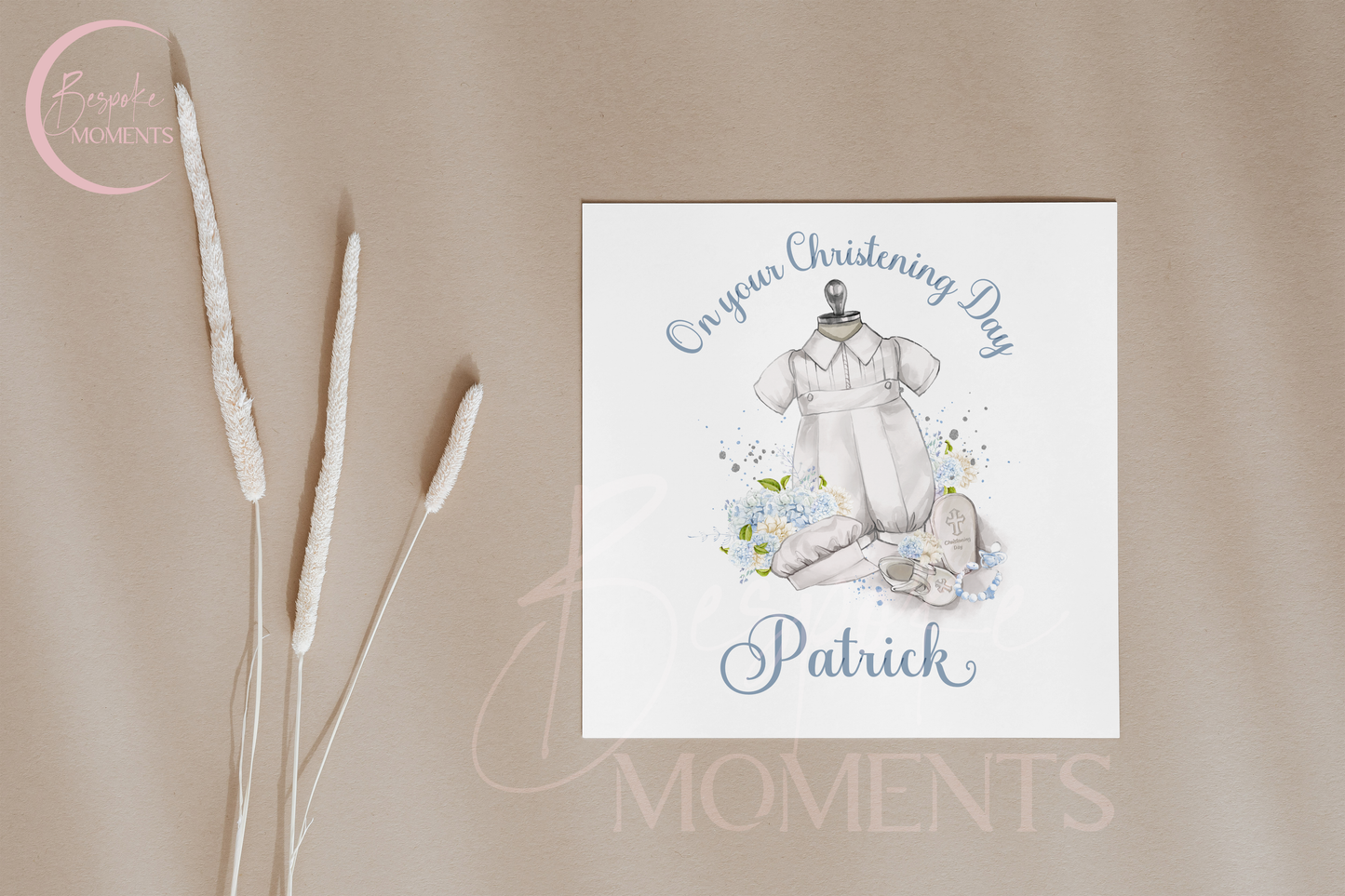 Timeless Tradition: A Personalised Christening Card